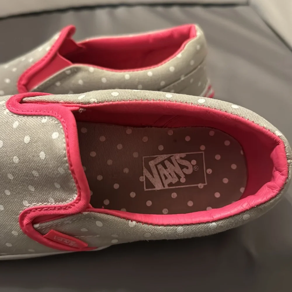 Vans Kids' Slip-On Sneakers‎ - Grey and Pink size 2.5